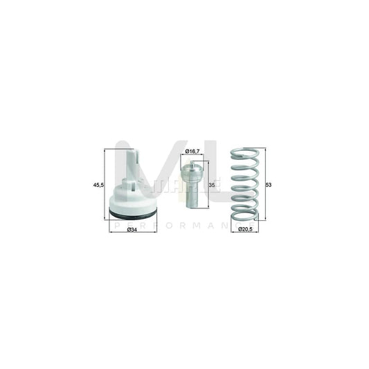MAHLE ORIGINAL TX 182 105D Engine thermostat Opening Temperature: 105��C, with seal | ML Performance Car Parts