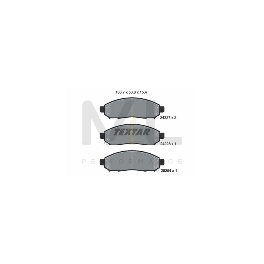 TEXTAR 2422704 Brake pad set with acoustic wear warning | ML Performance Car Parts