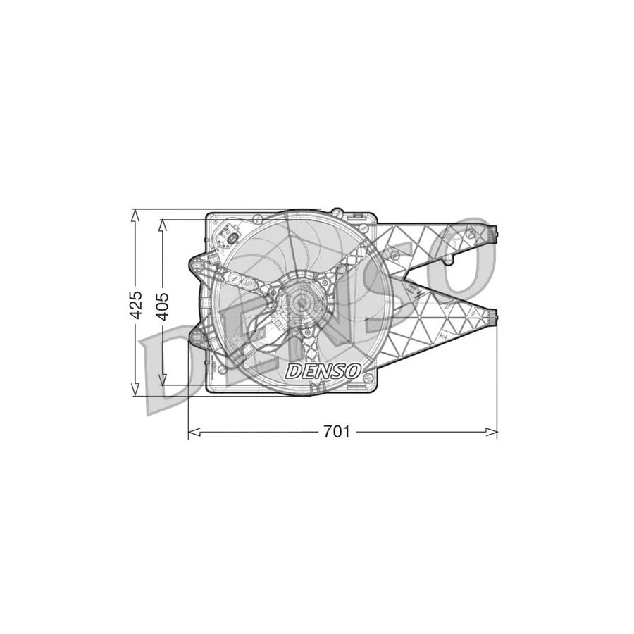 DENSO DER09100 Fan, Radiator for Fiat Doblo