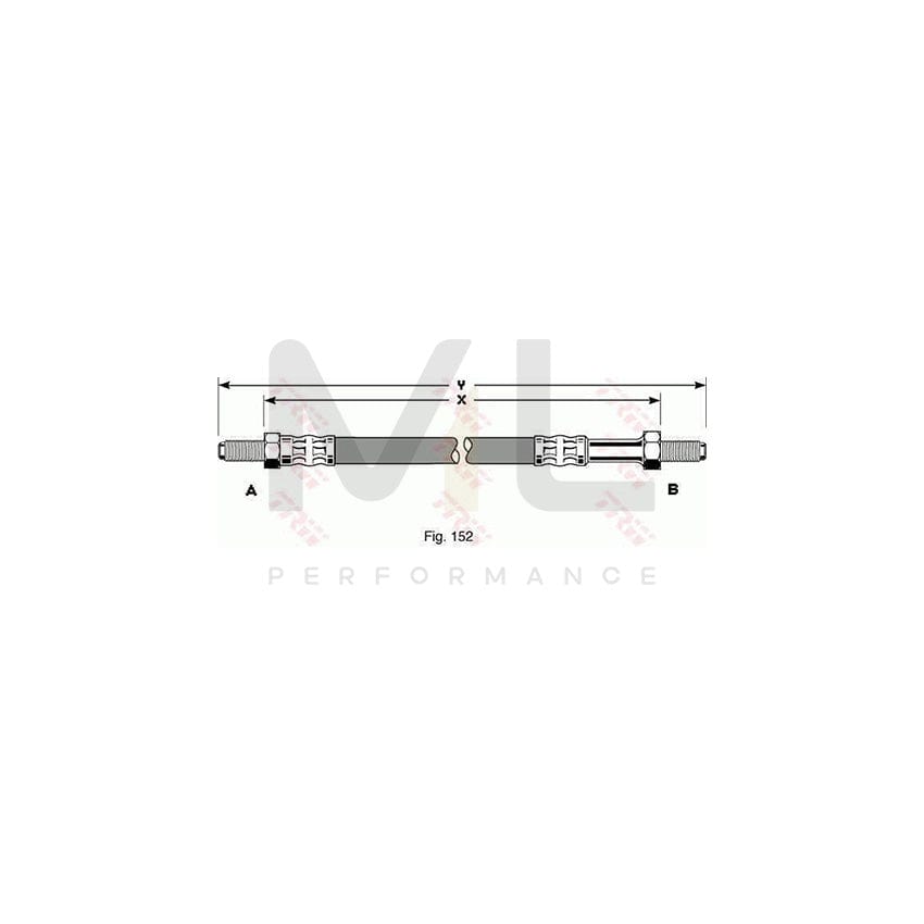 TRW PHA312 Brake Hose 505mm, M10x1 | ML Performance Car Parts