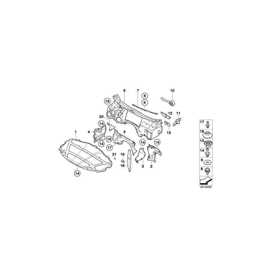 Genuine BMW 51483411954 E83 E83 Ac Sound Insulation, Right (Inc. X3 3.0i, X3 3.0d & X3 2.0d) | ML Performance US Car Parts