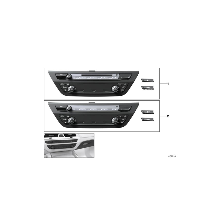 Genuine BMW 61319459183 G30 F90 G32 Rep. Kit For Radio/Climate Cont. Panel (Inc. 520d ed, 640i & M5) | ML Performance US Car Parts
