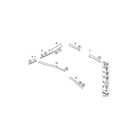 Genuine BMW 51169186964 E71 E72 Decor Trim, Right PIANOLACK (Inc. X6 M50dX, X6 50iX & Hybrid X6) | ML Performance US Car Parts