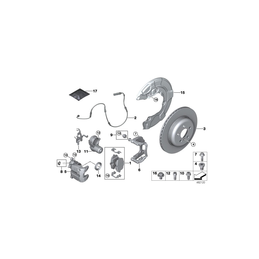 Genuine BMW 34207997292 G12 Calliper Carrier Right ALPINA (Inc. ALPINA B7) | ML Performance US Car Parts