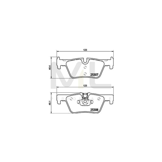 Hella 8DB 355 019-971 Brake Pad Set Prepared For Wear Indicator