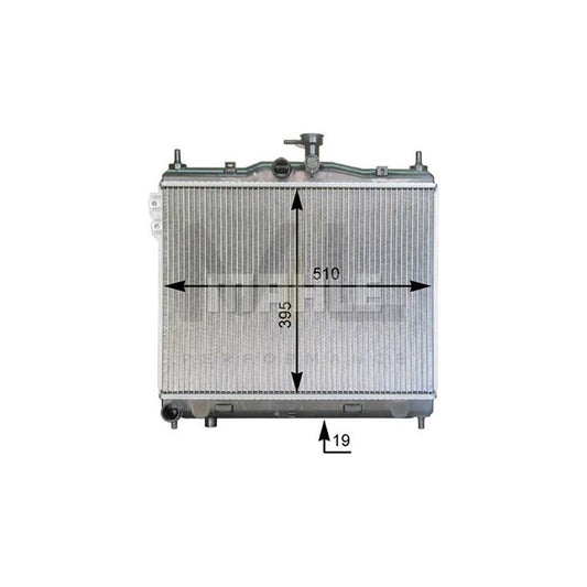 MAHLE ORIGINAL CR 1277 000P Engine radiator for HYUNDAI Getz (TB) with accessories, with bolts/screws, with sealing cover, Brazed cooling fins, Manual Transmission | ML Performance Car Parts