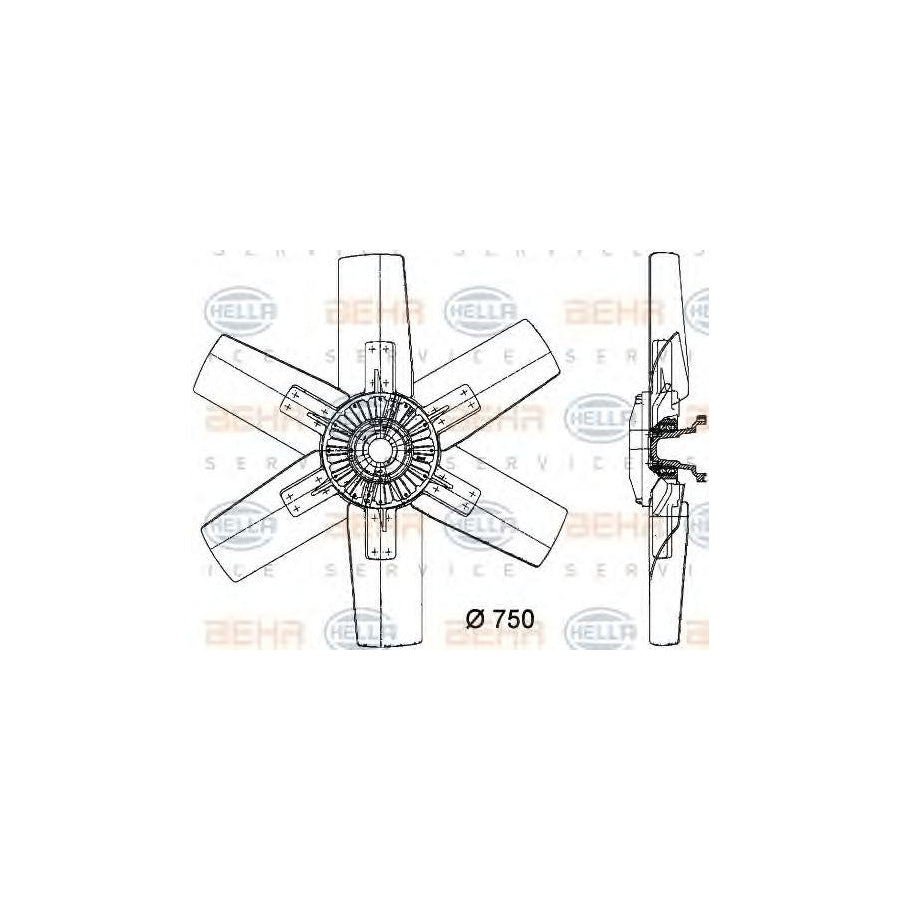 Hella 8MV 376 730-311 Fan, Radiator