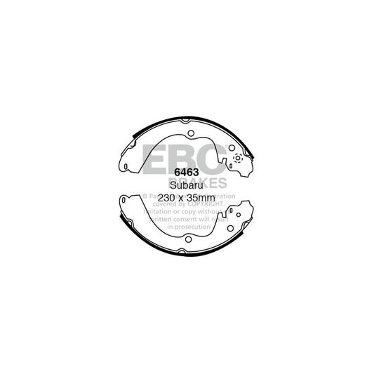 EBC 6463 Subaru Rear Brake Shoes (Inc. Forester, Impreza, Legacy) 1 | ML Performance US Car Parts