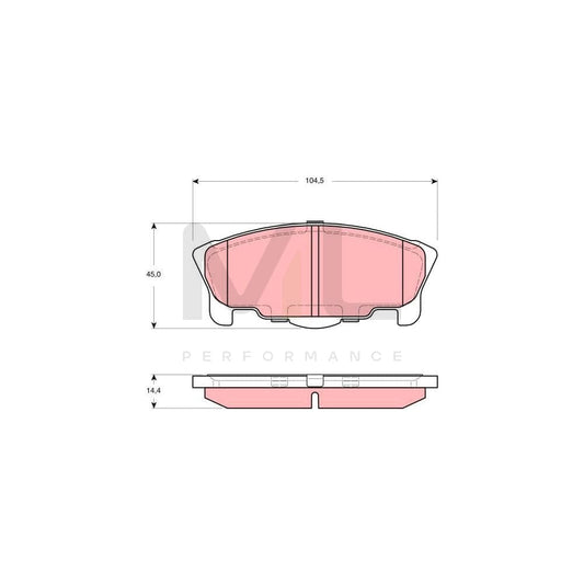 TRW Gdb3320 Brake Pad Set Not Prepared For Wear Indicator | ML Performance Car Parts
