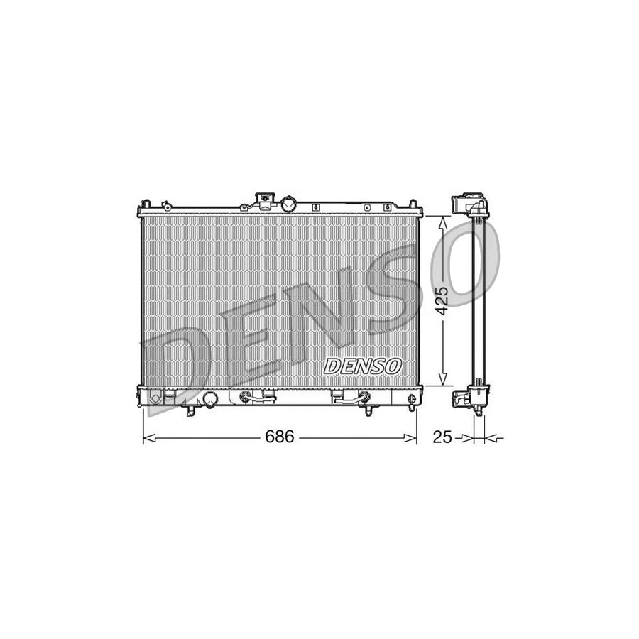 DENSO DRM45027 Engine Radiator for Mitsubishi Outlander I Off-Road (Cu)