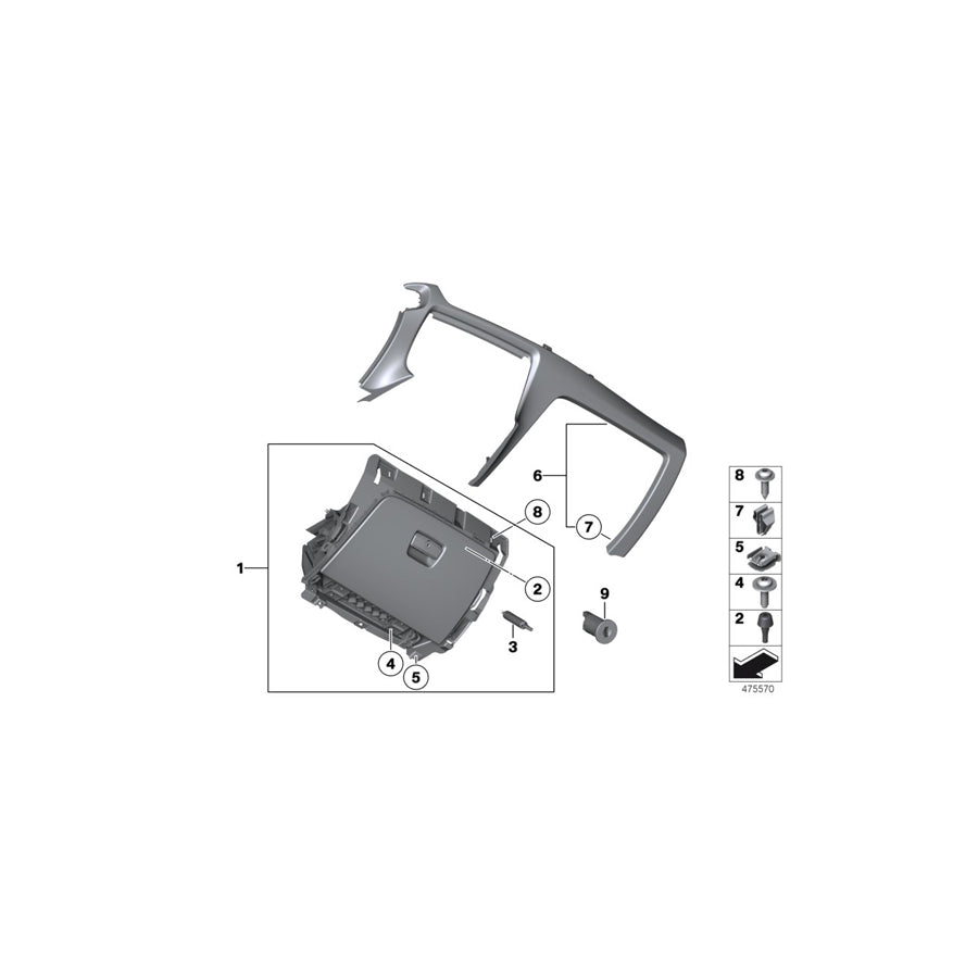 Genuine BMW 51162997504 E84 Glove Box OYSTER (Inc. X1 25iX, X1 20iX & X1 20d) | ML Performance US Car Parts
