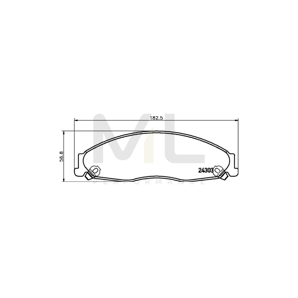 Hella 8DB 355 006-791 Brake Pad Set Not Prepared For Wear Indicator