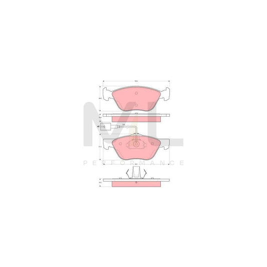 TRW Gdb1602 Brake Pad Set Incl. Wear Warning Contact | ML Performance Car Parts