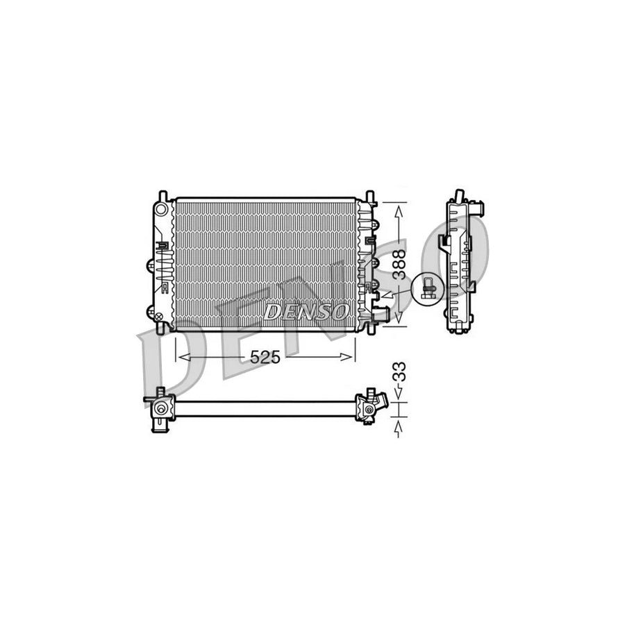 DENSO DRM10025 Engine Radiator