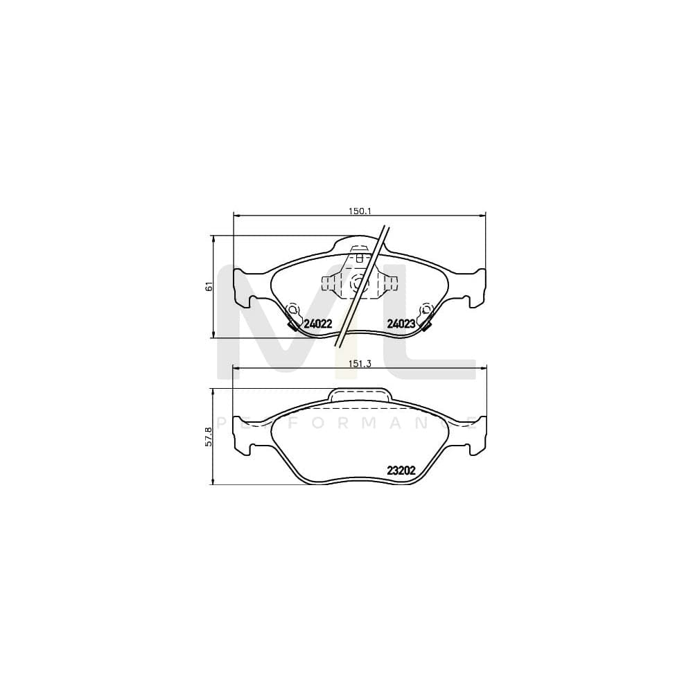Hella 8DB 355 006-721 Brake Pad Set With Acoustic Wear Warning