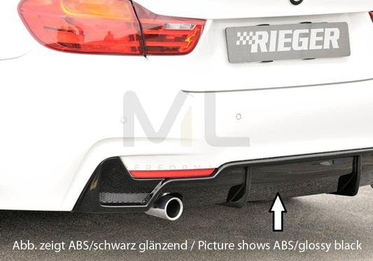 Rieger 00053486 BMW 4 Series F32 F33 F36 Rear Diffuser 1 | ML Performance UK Car Parts