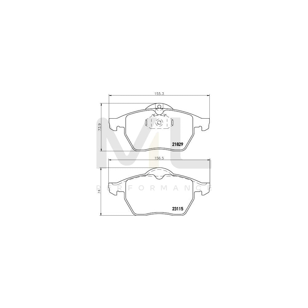 Hella 8DB 355 007-771 Brake Pad Set Prepared For Wear Indicator