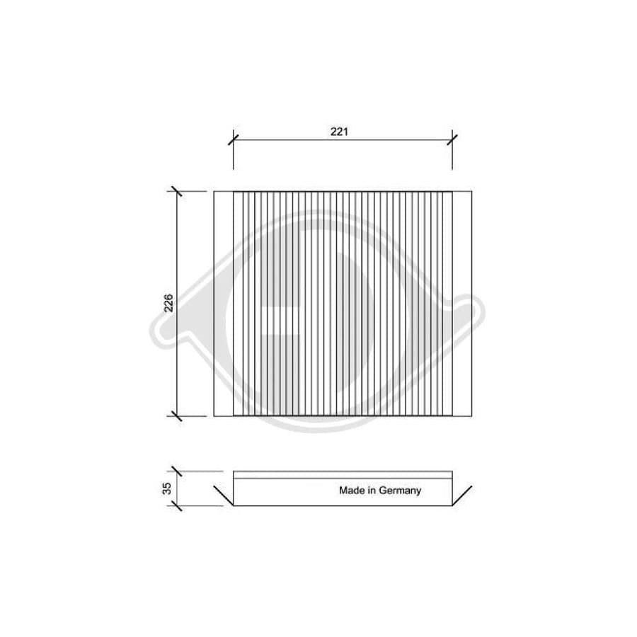 DIEDERICHS DCI0076 Pollen Filter