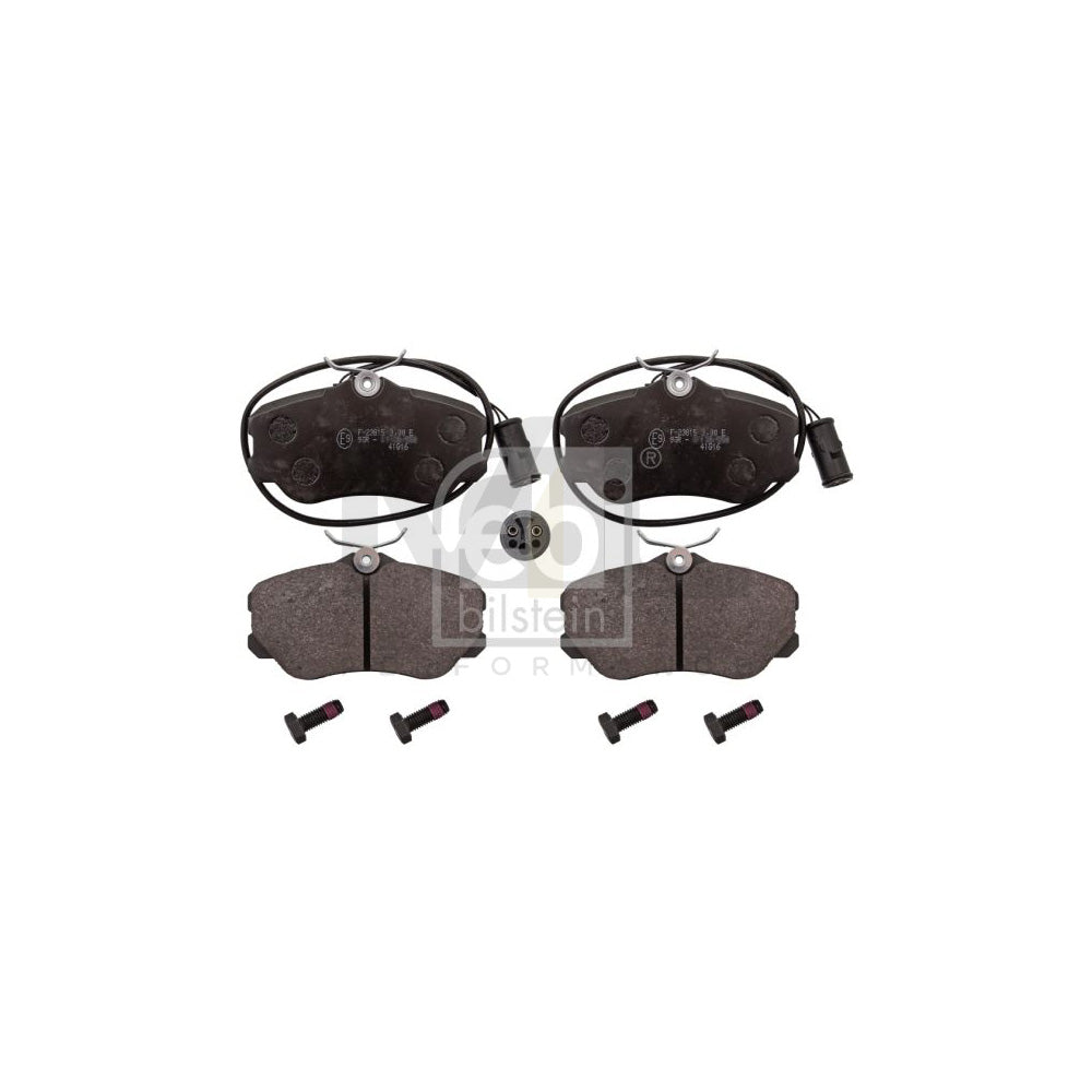 Febi Bilstein 116006 Brake Pad Set For Alfa Romeo 164 (164) Front Axle, Incl. Wear Warning Contact, With Bolts/Screws