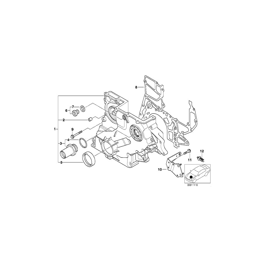 Genuine BMW 11142247092 E46 E39 Bracket F Vane Pump And Oil Filter (Inc. 320d, 520d & 318d) | ML Performance US Car Parts