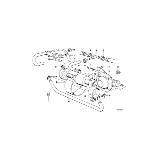 Genuine BMW 64128379561 E39 E34 E32 Fuel Hose 126MM (Inc. 525d, 735i & 535i) | ML Performance US Car Parts