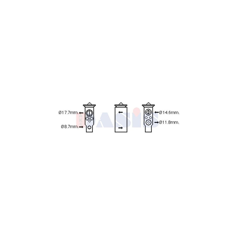 AKS Dasis 840234N AC Expansion Valve for Nissan Pathfinder III (R51)