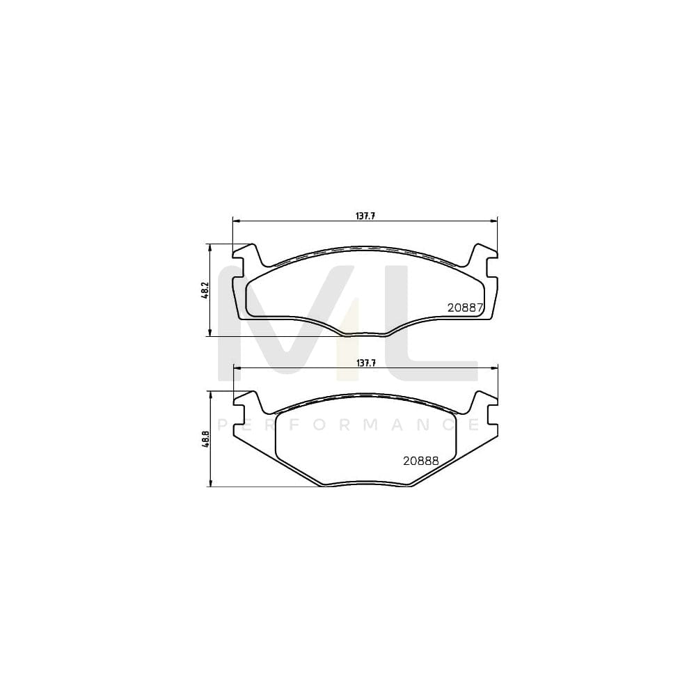 Hella 8DB 355 006-381 Brake Pad Set Not Prepared For Wear Indicator, With Accessories
