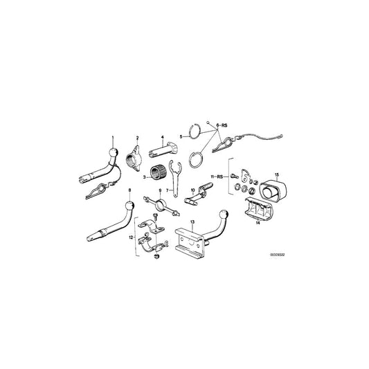 Genuine BMW 71601175809 E21 E23 E12 Set Securing Hooks PEKA/WESTFALIA (Inc. 528, 318i & 318is) | ML Performance US Car Parts