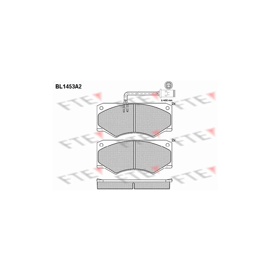 FTE Bl1453A2 Brake Pad Set for Iveco Daily