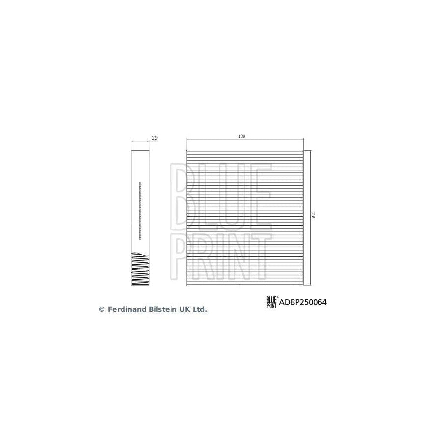 Blue Print Adbp250064 Pollen Filter