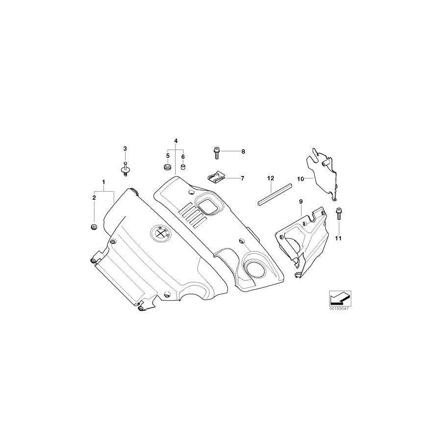 Genuine BMW 11142247598 E46 Acoustic Cover Rear (Inc. 318d & 320d) | ML Performance US Car Parts