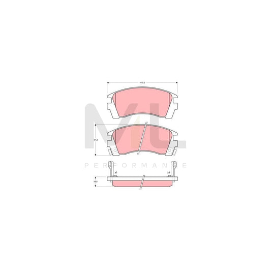 TRW Gdb1013 Brake Pad Set With Acoustic Wear Warning | ML Performance Car Parts