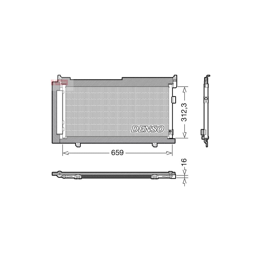 DENSO DCN36006 Air Conditioning Condenser for Subaru Forester IV (Sj)