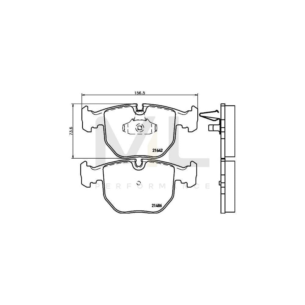 Hella 8DB 355 008-281 Brake Pad Set Prepared For Wear Indicator
