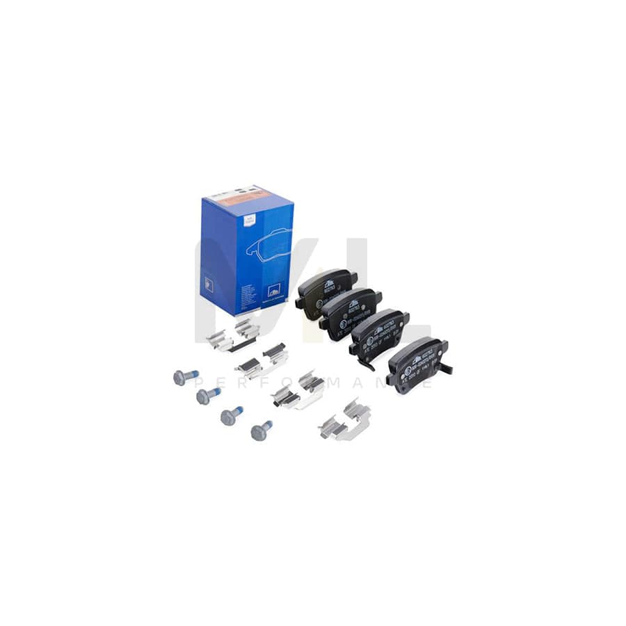 ATE 13.0460-2793.2 Brake pad set with acoustic wear warning, with brake caliper screws, with accessories