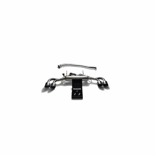 Armytrix NI35S-AF NI35S-QS12C Valvetronic 90mm Exhaust System w/Race Y-Pipe & Nissan GT-R R35 2009-2021 with Quad Chrome 5"