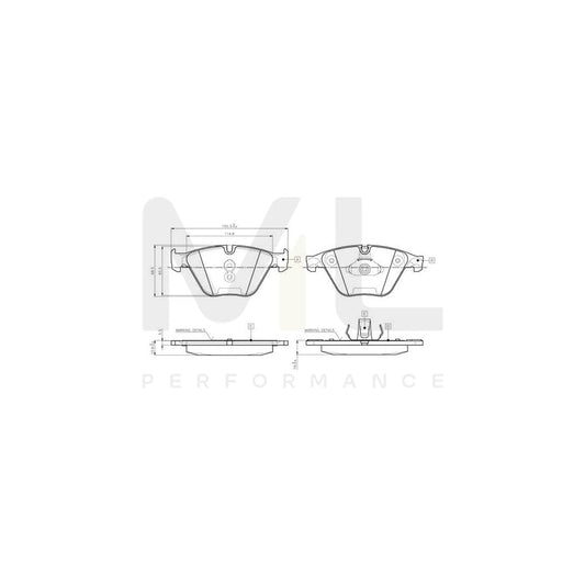 Bosch 0986Tb3134 Brake Pad Set Excl. Wear Warning Contact  | ML Performance Car Parts