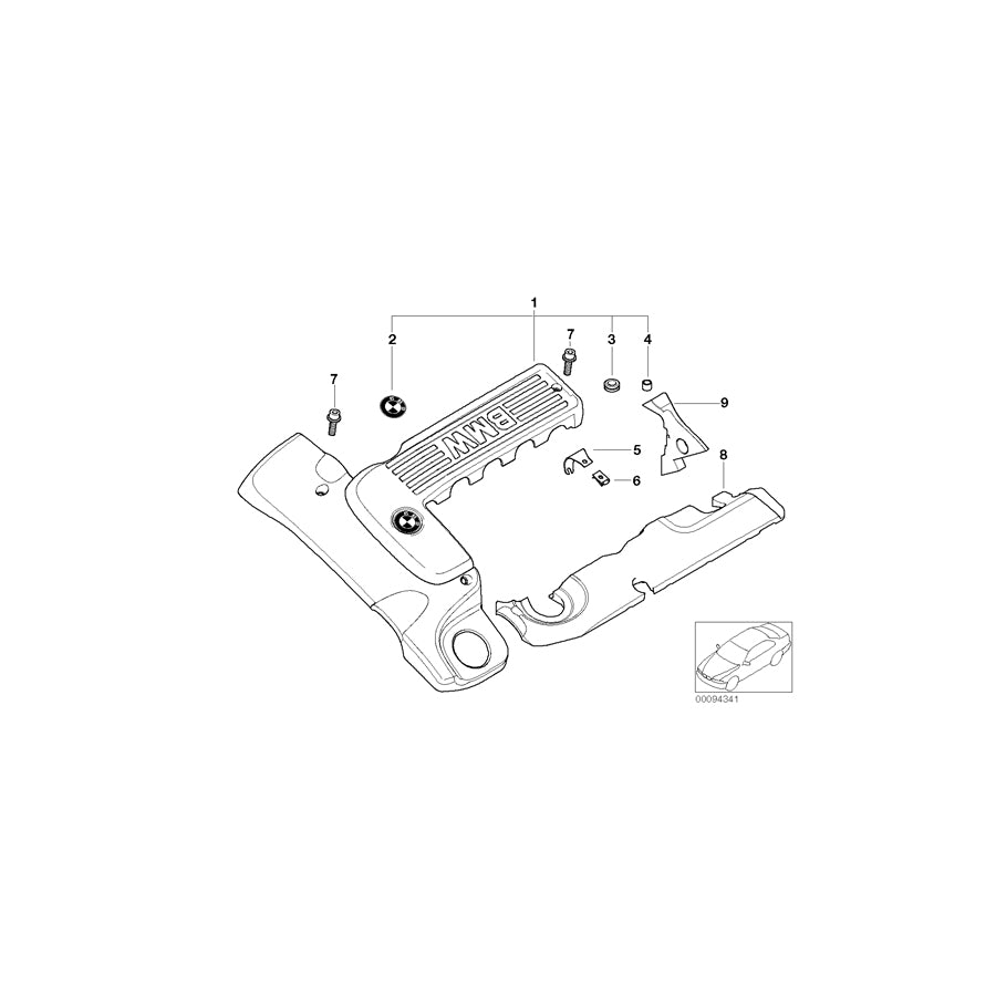 Genuine BMW 11142249953 E46 Holder F Cover, Acoustics (Inc. 330d & 330xd) | ML Performance US Car Parts