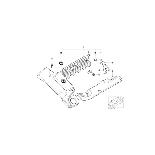 Genuine BMW 11142249953 E46 Holder F Cover, Acoustics (Inc. 330d & 330xd) | ML Performance US Car Parts