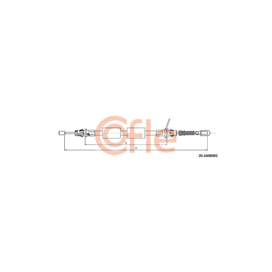 Cofle 20.160B081 Hand Brake Cable for Chrysler Voyager IV (Rg, Rs)