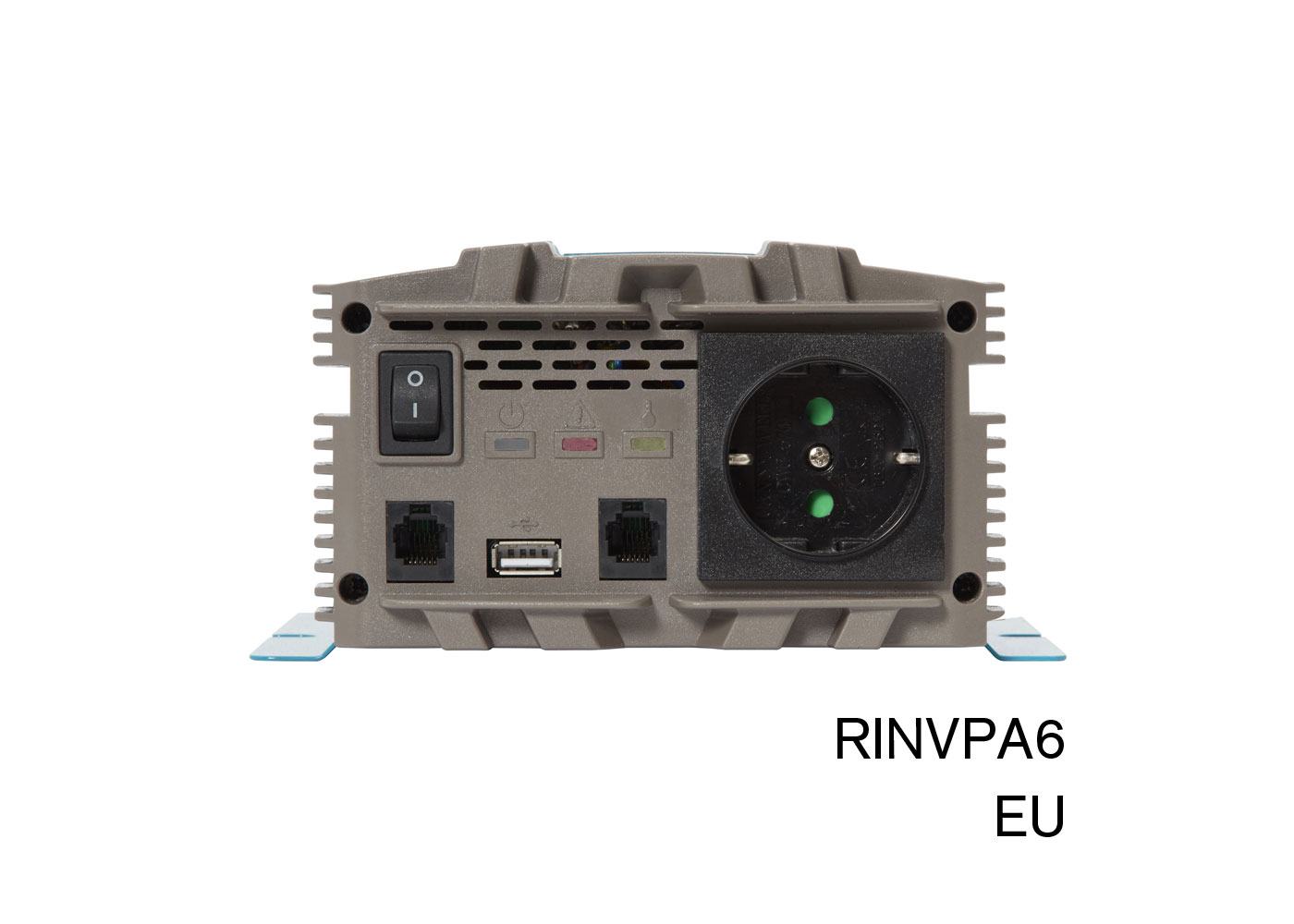 RING RINVPA6 12V DC to 230V AC, 600W Pure Sine Wave Inverter (1 x UK Socket)
