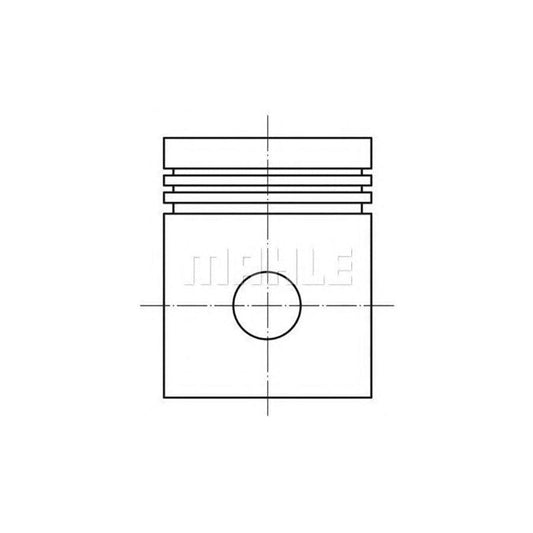 MAHLE ORIGINAL 448 10 02 Piston 76,6 mm, with piston rings | ML Performance Car Parts