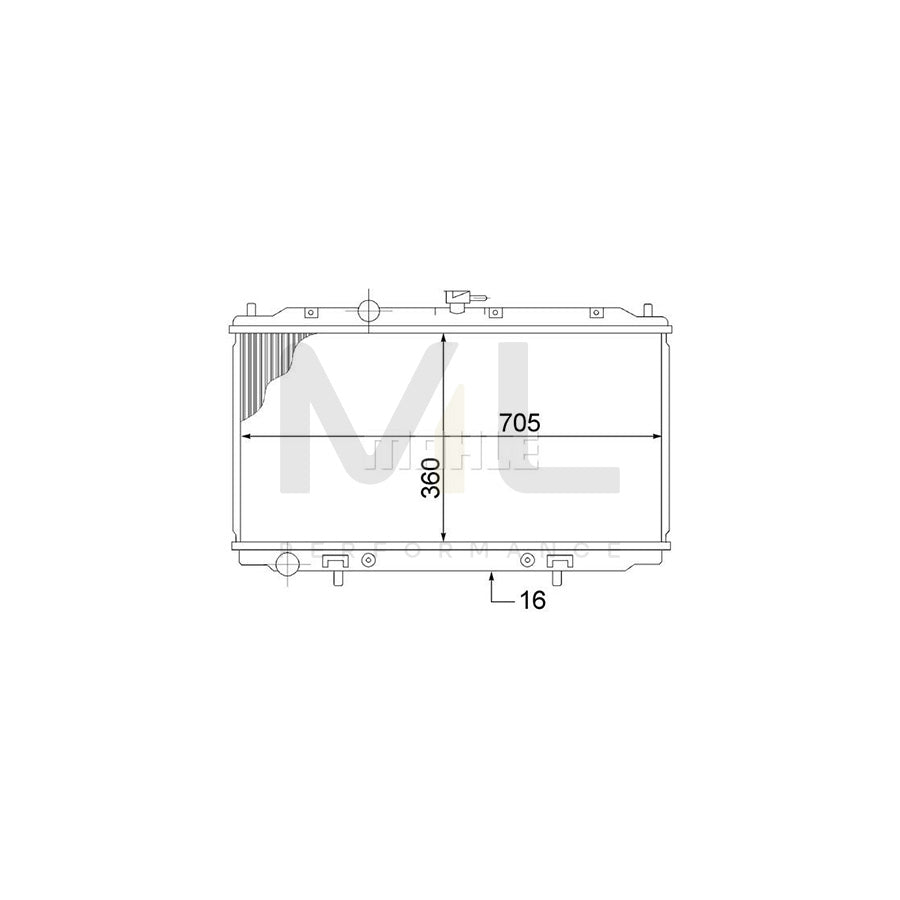MAHLE ORIGINAL CR 1486 000S Engine radiator Brazed cooling fins, Automatic Transmission | ML Performance Car Parts