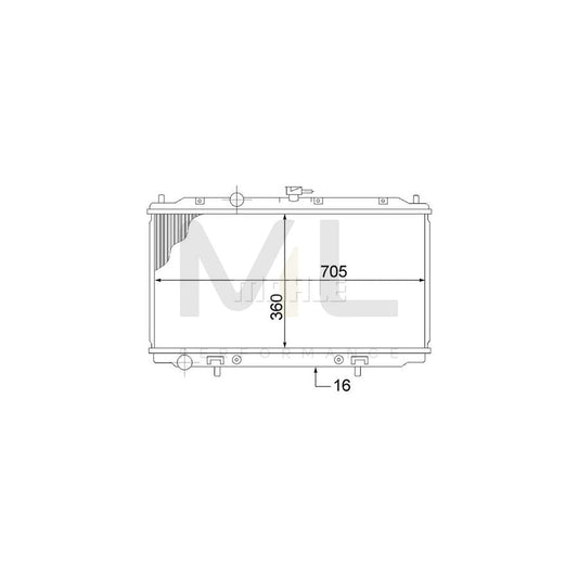 MAHLE ORIGINAL CR 1486 000S Engine radiator Brazed cooling fins, Automatic Transmission | ML Performance Car Parts