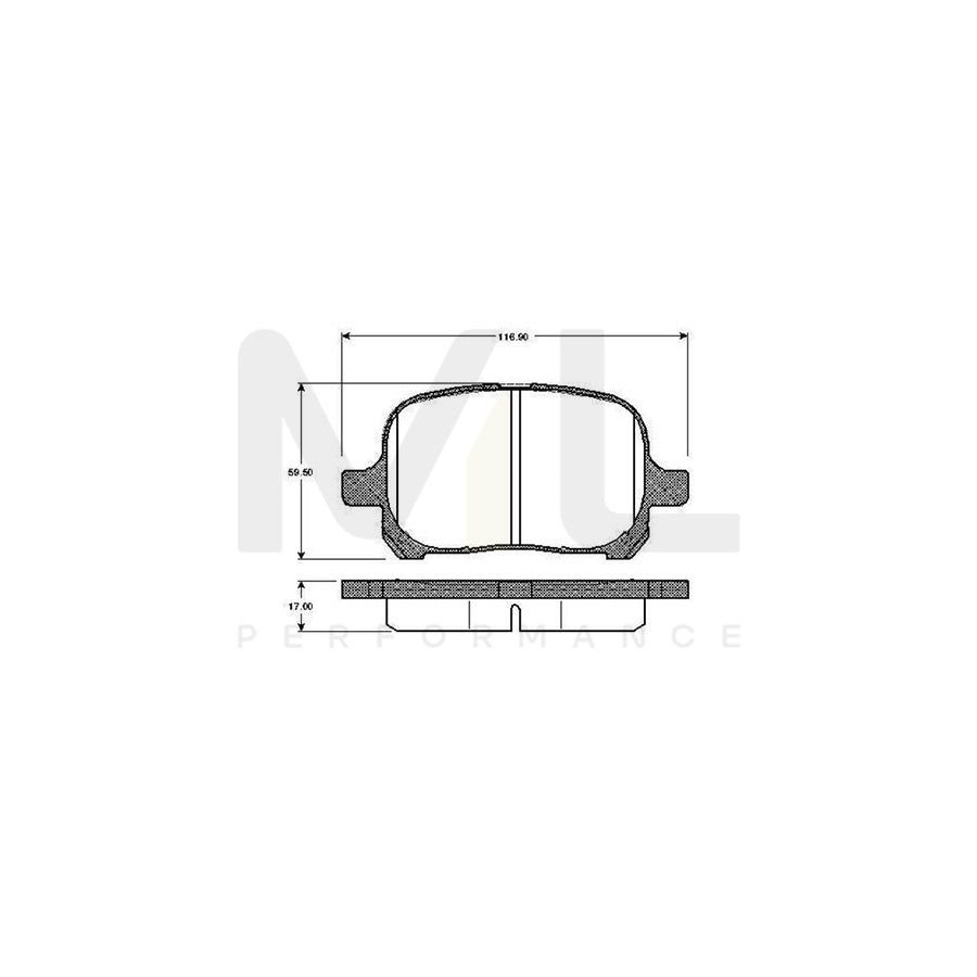 Bosch 0986Tb2754 Brake Pad Set Excl. Wear Warning Contact  | ML Performance Car Parts