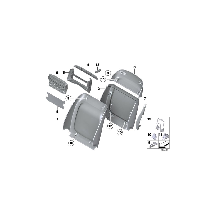 Genuine BMW 52107232134 F01 F04 F02 Rear Section, Basis VENETOBEIGE (Inc. 760Li, 730Ld & 740Li) | ML Performance US