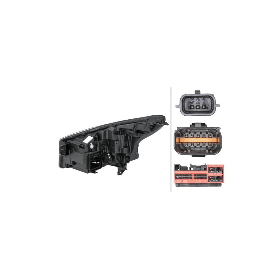 Hella 1EX 014 031-101 Headlight For Renault Trafic