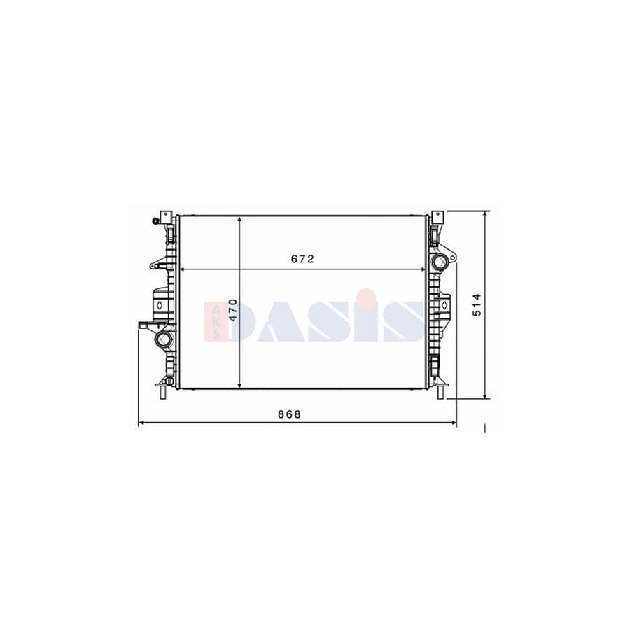 AKS Dasis 220026N Engine Radiator for Volvo V40 Hatchback (525, 526)