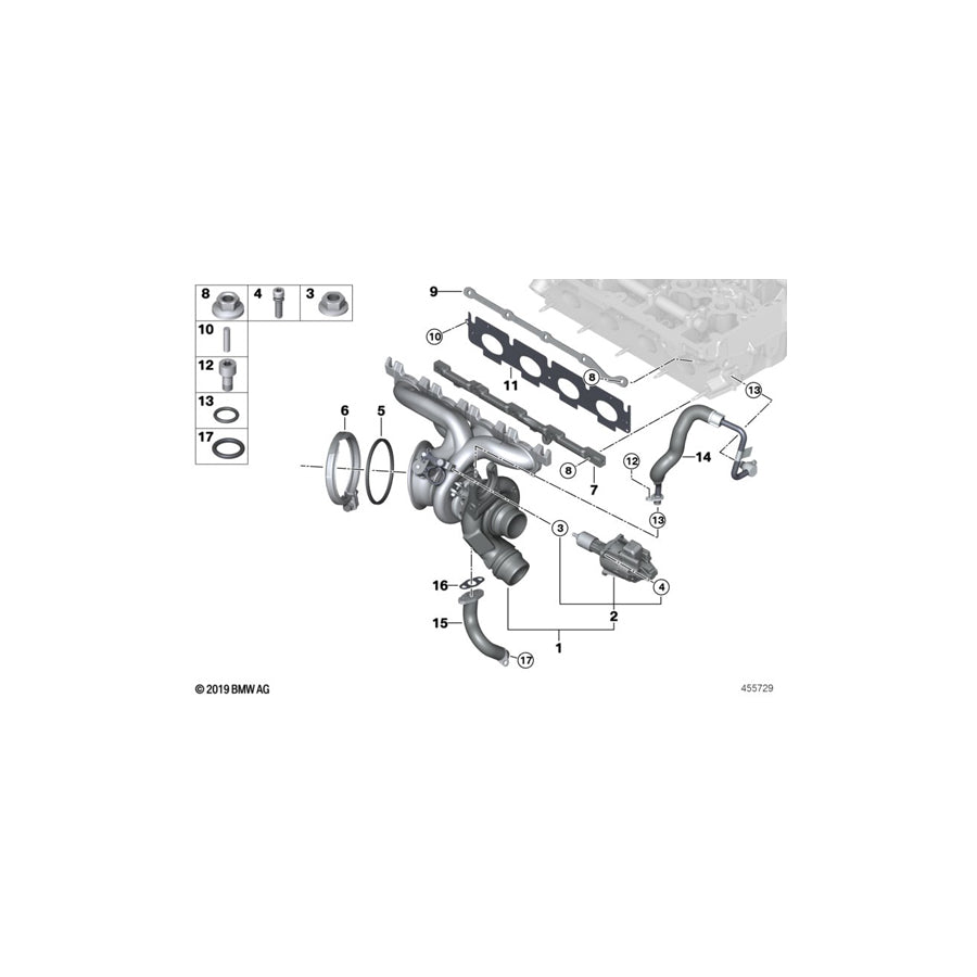 Genuine BMW 11429487723 G32 G11 F23 Gasket Asbestos Free (Inc. 420i, X2 25iX & X1 20i) | ML Performance US Car Parts