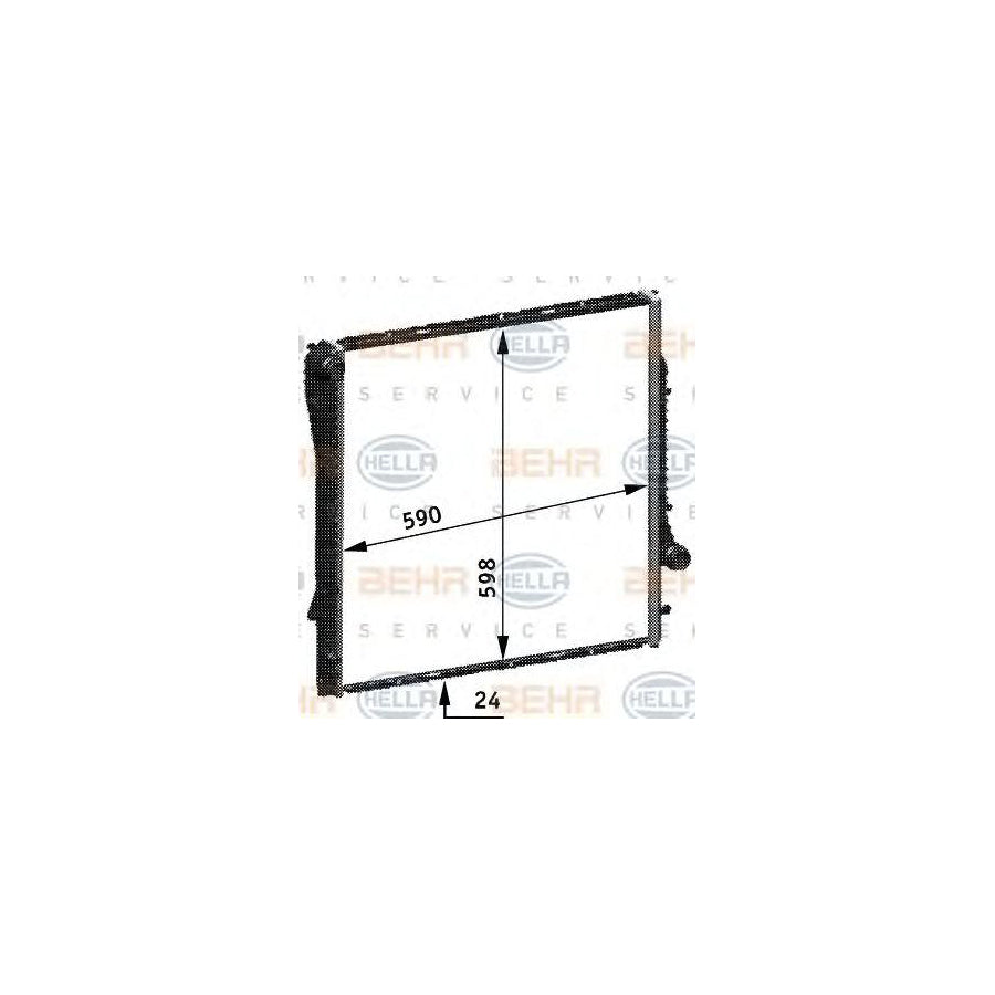Hella 8MK 376 718-764 Engine Radiator For BMW X5 (E53)